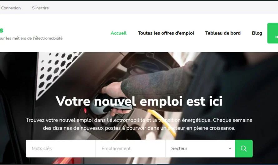 EVjobs, le premier site d&rsquo;offres d’emploi dans les métiers de l&rsquo;électromobilité