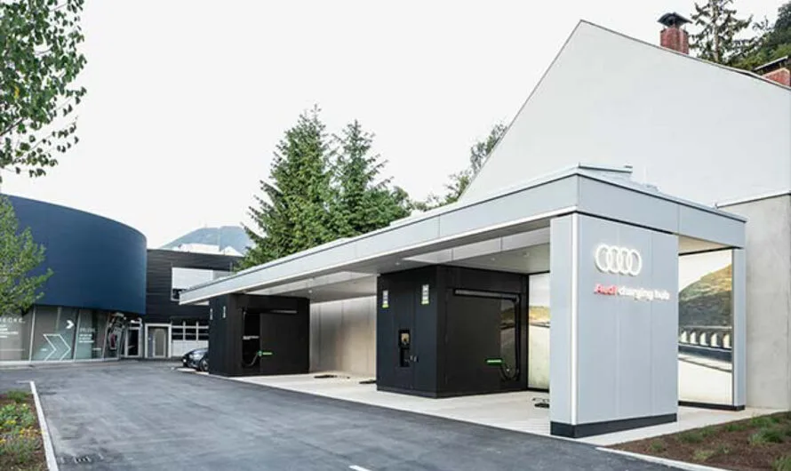 Ouverture du premier centre de recharge Audi en Autriche à Salzbourg